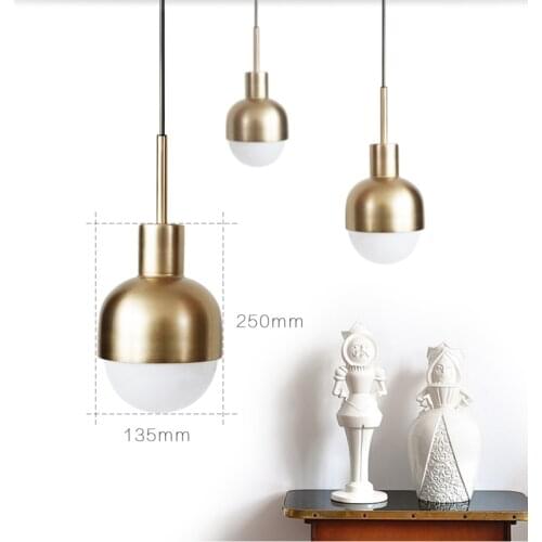 Tropical cast metal Pendant lamp Retro Brass E27 Led Suspension Luminaire Industrial Hanging Light For Living Room Home lighting
