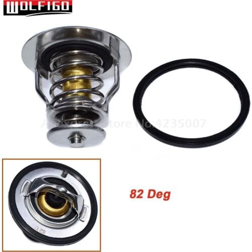 WOLFIGO New 82 Deg Coolant Thermostat with Gasket 90916-03136 For Toyota Camry Lexus Scion RAV4 90916-03145, 90916-03144