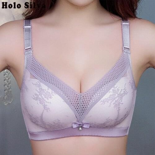 Sexy Lace Push Up Bras for Women Underwear BH Wire Free Seamless Bras Adjusted Bralette Comfort Breathable Brassiere 34 36 38 40
