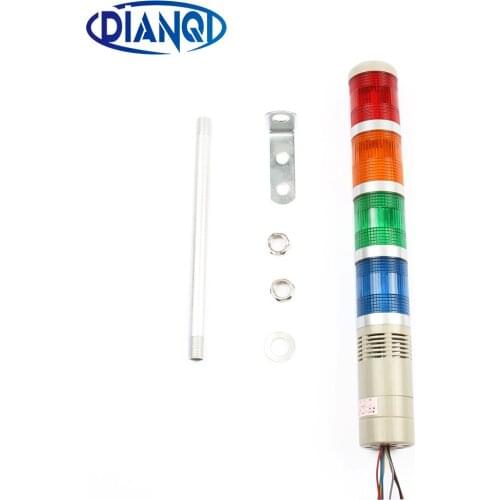 12V 24V 110V 220V Lamp Red Green Yellow Flash Industrial Tower Signal Light LTA-205 Red green yellow blue indicator light