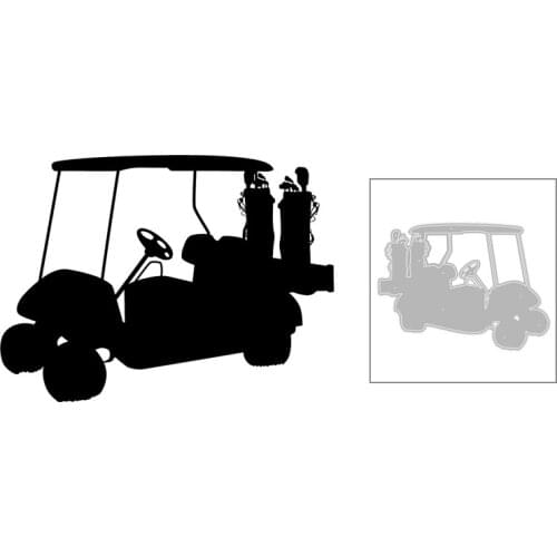 2020 New Hot DIY Golf Club Bus Tractor Sports Car Silhouette Embossing Metal Cutting Dies and For Scrapbooking Foil No Stamps