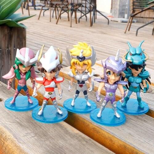 5Pcs/Set Saint Seiya Action Figure Toys Shaka Saga Kanon Death Mask Signs of The Zodiac Model Dolls
