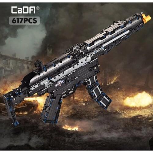 Cada 617PCS weapon Gun Model Building Blocks Military City high-tech Gun Bricks Toys For Children Learn with Fun Gifts Toys