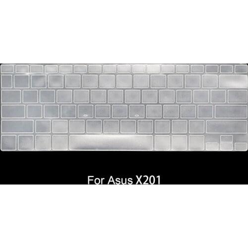 HRH 50pcs Transparent Clear Unltra-thin Custom TPU Keyboard Cover Skin Keyboard Dust Cover Protector for asus X201 E203