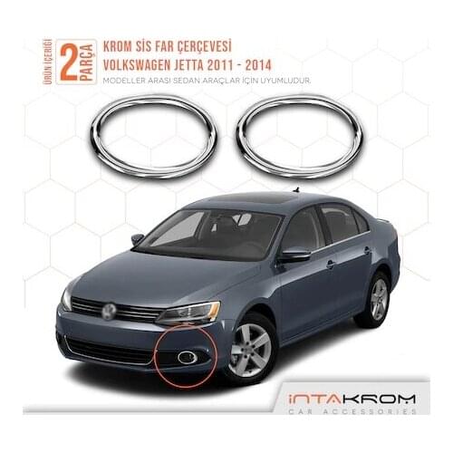 For Volkswagen Jetta Chrome Fog light Frame-2011-2014 Chromium Styling Accessories Modified