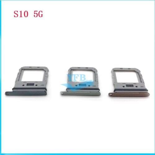 Sim Card Holder Slot Tray Micro SD Tray For Samsung Galaxy S10 5G Replacement Adapters