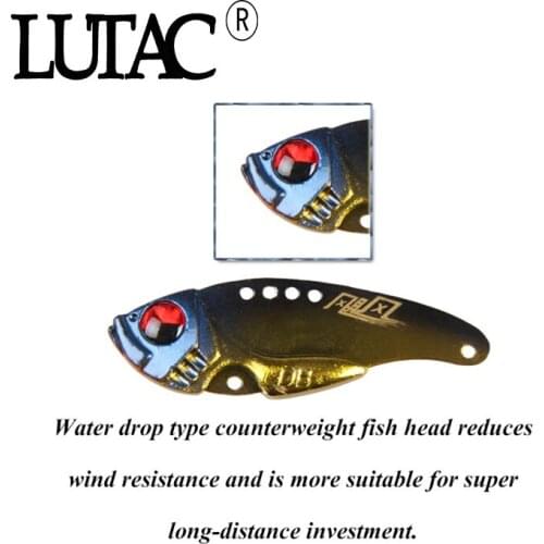 LUTAC VIB Metal 50mm 10g Saltwater Bait For Chinese Fishing Tackle Artificial Spoon