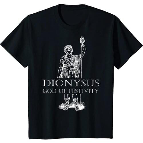 Ancient Greece Festivity God Dionysus Greek Mythology Mens T-Shirt. Summer Cotton Short Sleeve O-Neck Unisex T Shirt New S-3XL