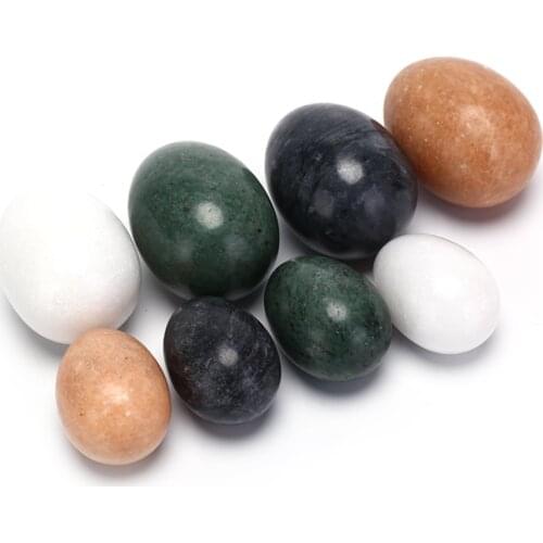 2Sizes Drilled Jade Egg Natural Stone Rose Quartz Crystal Ball Pelvic Kegel Exercise Tightening Vaginal Muscle Yoni Eggs