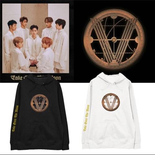 New Korean KPOP WayV Take Over The Moon Album Oversized Hoodie Streetwear Loose K-pop Hooded Tops Female Long Sleeve Sweatshirts