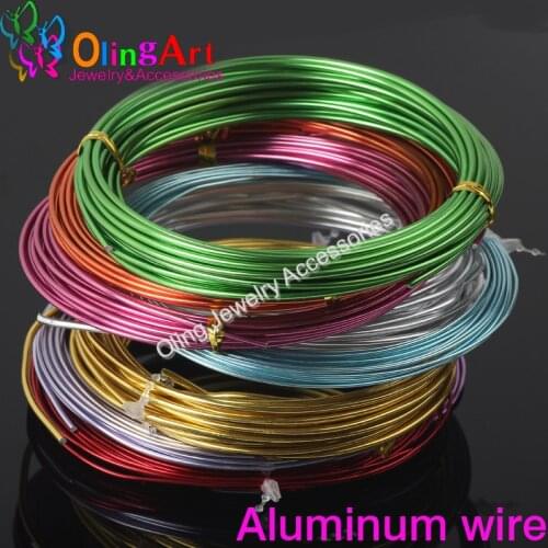 OLINGART 10M Roll of 1.5mm Aluminum Wire soft DIY craft versatile painted metal necklace Bracelet choker jewelry making 2019