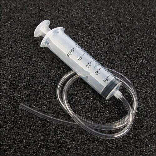 50ML Plastic Syringe Tube Plastic Syringe + 80cm Length Tube For Hydroponics Lab Medical Tool Nutrient Measuring