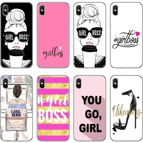 Girl Boss Transparent Phone Case For iPhone 12 11 Pro Max Mini XS Max XR X 8 7 Plus 6 6S Plus 5 5S SE 2020