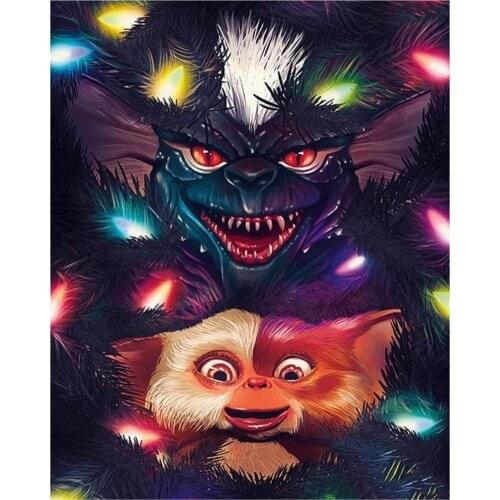 Drill Shiny DIY Diamond Painting Cartoon Monster Cross Stitch Full Square/Round Kits Rhinestones Animals Diamond Embroidery