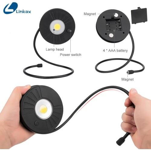Linkax COB LED Flexible Magnetized Light Head Telescopic Pick Up Tool Flashlight Magnetic
