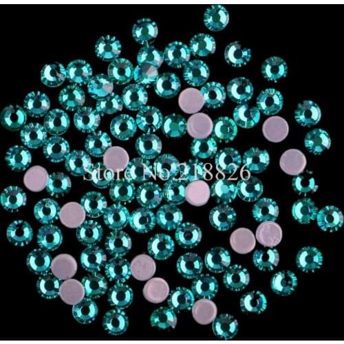 Top Quality! Blue Zircon SS6 to SS30 Hotfix Rhinestones Hot Fix Crystal Rhinestone Similar SWA Super Shine