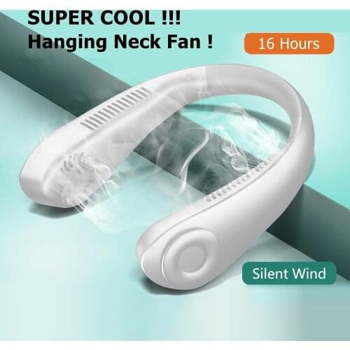Xiaomi Hanging Fan Neckband Fan Portable Bladeless USB Rechargeable Mini Neck Fan Mute Air Conditioning Fan for outdoor