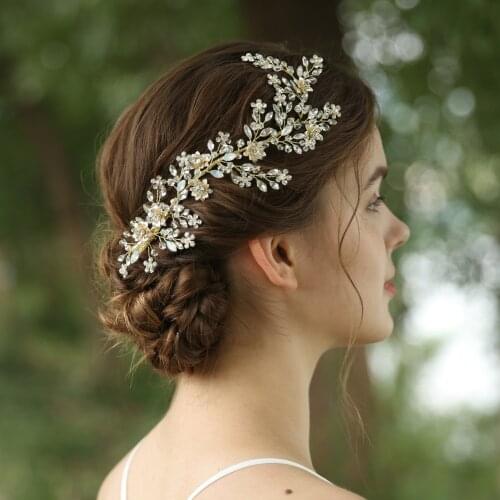 Rhinestone Flower Bridel Hair Clip Headband Wedding Hair Accessories Clip Headband Tiara Hair Ornament Headpiece Bride