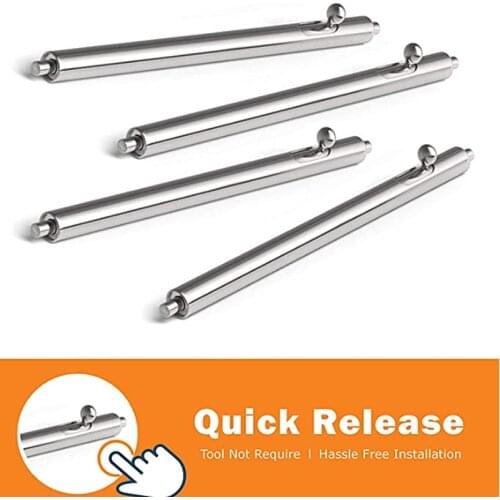 10PCS Quick Release Spring Bars Watch Band Smart Watch Strap Pins Diameter 1.5mm Stainless Steel Bracelet 22mm 20mm