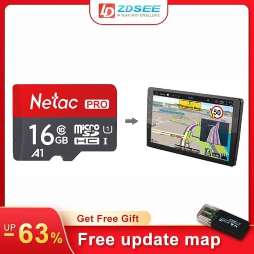 32GB GPS Sygic map Android 10 car radio android Navigation Maps free update micro SD card Europe spain middle east
