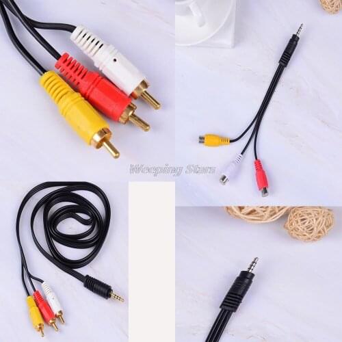 3.5mm Female Audio Video AV Adapter Cable High Quality Jack Plug To 3 RCA Plugs Male To Male/ Male To 3rca