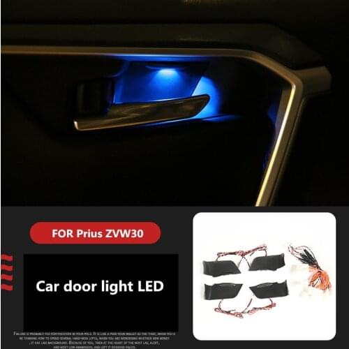 4PCS Car Interior Lights Atmosphere Lights Car Lights Modified Door Lights LED 5000K 9W FOR Toyota Prius ZVW30