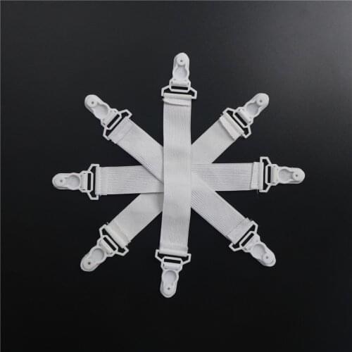 4Pcs Housekeeping Organizat Plastic Bed Sheet Clip Fasteners Mattress Cover Blankets Grippers Holder Fixing Slip-Resistant Belt