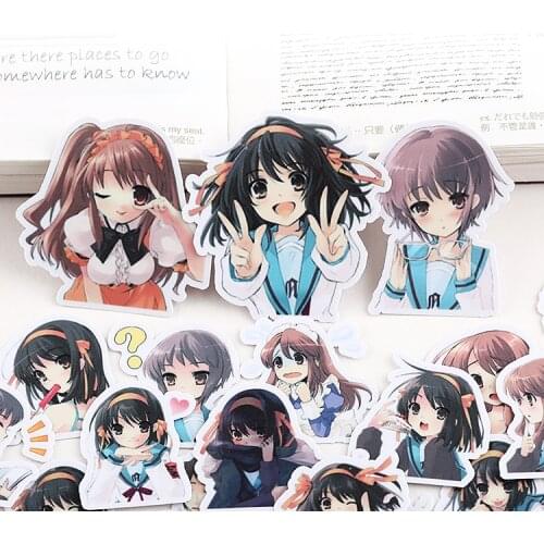 40PCSCute cartoon anime Stickers Crafts And Scrapbooking stickers book Student label Decorative sticker kids toys