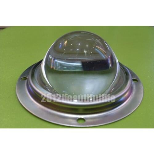 60degree 66mm Optical Glass Lenses + Fixed Holder for 20W 30W 50W 60W 80W 100W 120W High Power Led