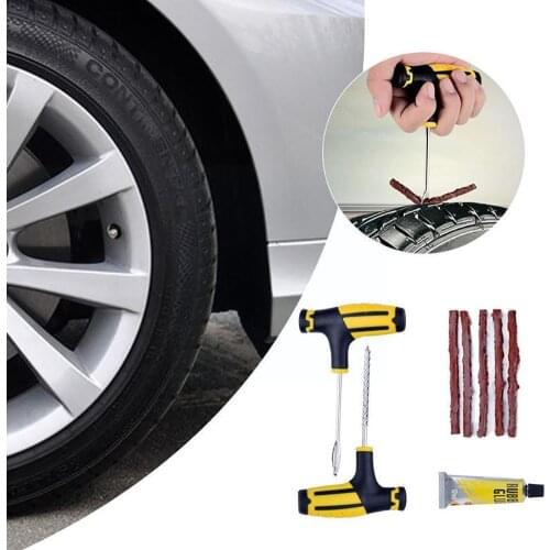 8pc Car Tire Repair Tools Repair Kit Rivet Tool Set Car Accessories Garage Tire Bicycle Professional Tubeless Puncture Auto
