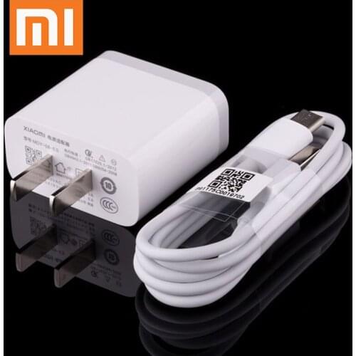 XIAOMI QC3.0 Quick Charger EU/US Adapter 12V/1.5A TYPE C Cable For Redmi Note 8 7 K20 Pro Mi 8 9 SE 9t 6 A1 A2 A3 CC9 Mix 2S MAX