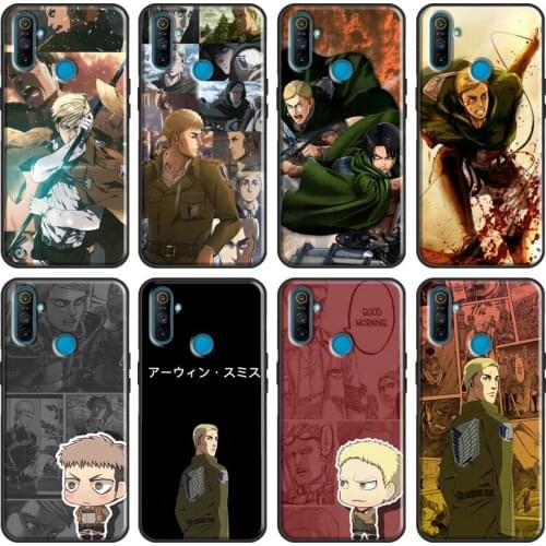 Smith Erwin Attack on Titan Case For OPPO Realme GT C3 C11 C15 XT X2 X7 6 7 Pro Phone Case For OnePlus 8T 7T 8 Pro Case