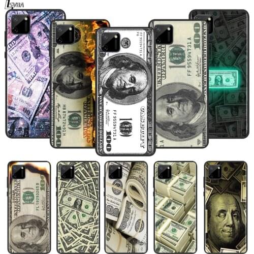 U.S. Dollar Money For OPPO Realme Narzo 20 C2/3/11/12/15/17 X2 X3 X7 XT X50 Q2 Q2i V3 V5 V15 Pro Black TPU Phone Case