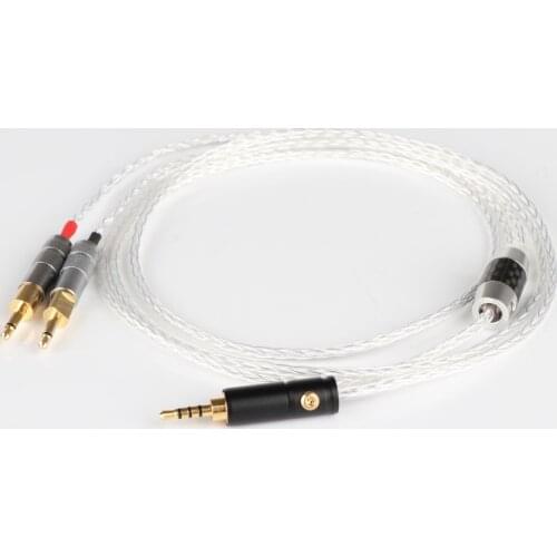 Hifi 8 Cores 7N OCC Silver Plated Sundara Aventho focal elegia t1 t5p D7200 MDR-Z7 2.5/3.5/4.4mm Balance Headphone Cables