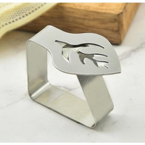 4Pcs Creative Leaf Shape Table Cover Clip Thicken Stainless Steel Pinch Table Cloth Clamp for Wedding Non-slip Tablecloth Clamp