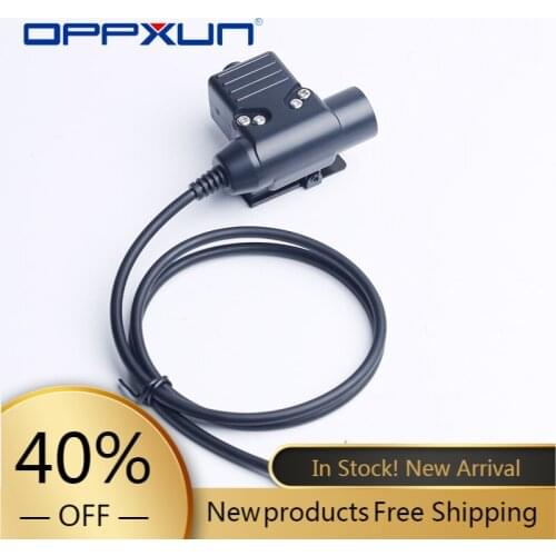 Hot U92 PTT Cable Plug Military Adapter Z113 Standard Version for Walkie Talkie Motorola Kenwood TYT F8 BaoFeng 5R Radio Hunting