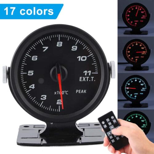 CAMMUS 60mm Tinted 17 Color OBD2 Racing Car EGT Exhaust Gas Temperature Gauge Meter Kits Car Accessories