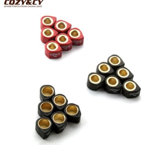 6PC Racing Roller Set Weight 18x14mm 9g 13g For Sym VS Attila Euro MX RV Joymax 125 180 GTS 125cc EVO 4-Stroke Engine Scooter