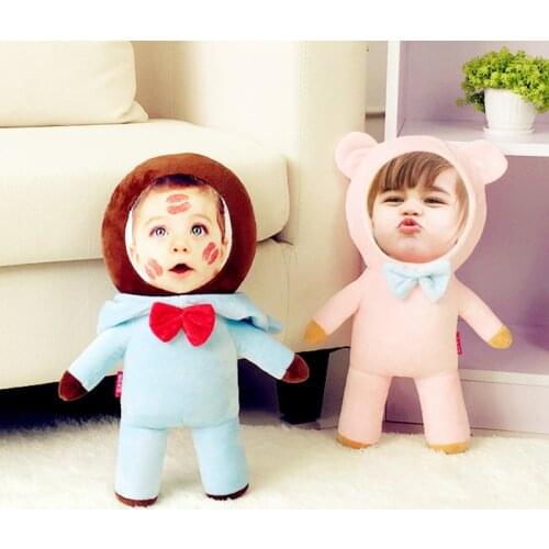 New Hot Photo customization True bear Plush Toys Dolls Stuffed Animal Pillow Sofa Car Decorative Creative Birthday Gift