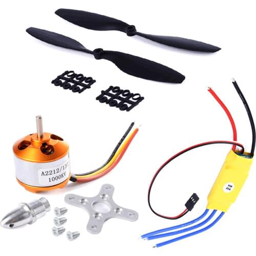 A2212 1000KV KV1400 2200KV KV2700 A2208 Brushless motor Outrunner + 30A ESC + 1045 propeller for RC multicopter aircraft