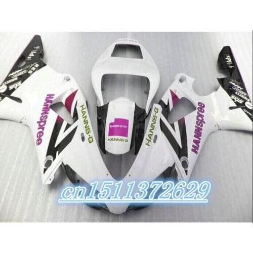 Dor-white black fairings set for 1998 1999 YZF-R1 YZF R1 98 99 1998 1999 fairing kit D