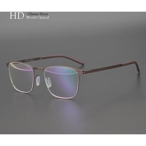 Vintage Eyeglasses Men Or Women Myopia Prescription Lens Glasses Frame Ultralight Titanium Rectangular Optical Spectacle Eyewear