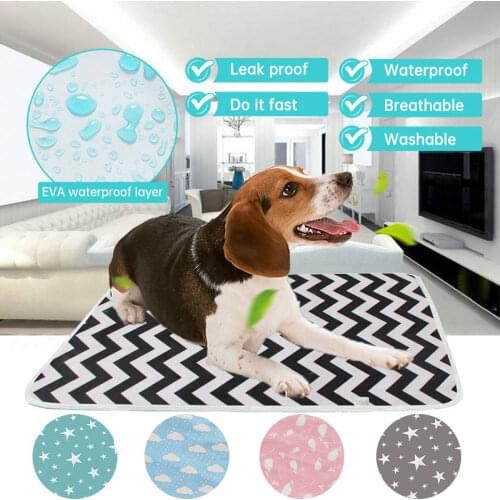 Washable Dog Pee Pads Reusable Diapers for Animals Puppy Cat Accessories Jaula Conejo Urine Absorbent Waterproof Training Pad