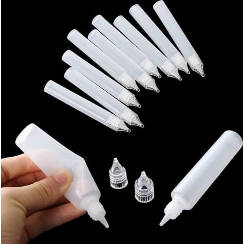 New 5PCS Plastic Glue Applicator Needle Squeeze Reuse Bottle Paper Quilling Glue Bottle DIY Scrapbooking Paper Craft Tool