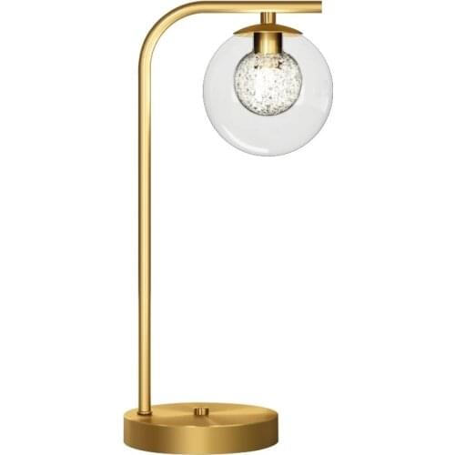 Full Copper Table Light Crystal Floor Lamp Ball in Ball New Modern Minimalist Sofa Bedroom Guest Room Black Gold G9 Lighting