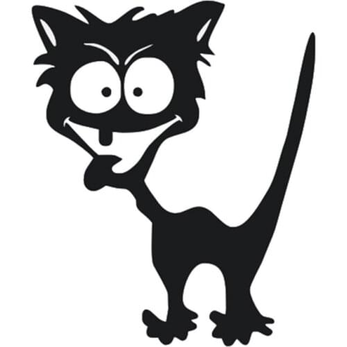 Funny Cat Reflective Car Stickers Waterproof Glue Sticker Car Body 13 Oem Window PVC 11 Not Packaged Changsen