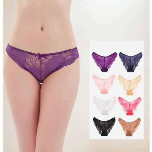 Girl Low-Waist Briefs Seamless Panties Lace Breathable Exotic Sexy Pants Underwear Lingerie Women Panties Bikini Briefs