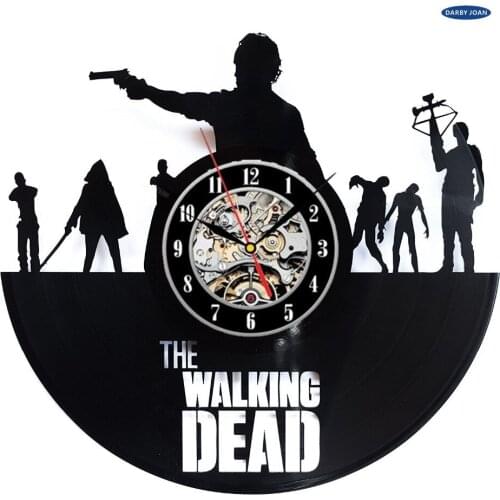 Wall clock secondlifeforvinyl Walking Dead Vinyl Wall Clock