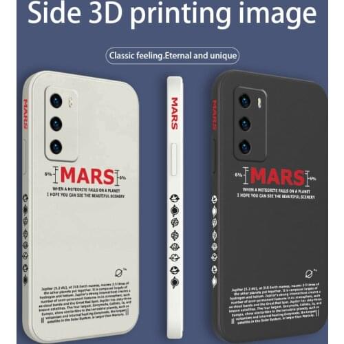 Simple Words Phone Case For Huawei P40 P40Lite P30 P20 Mate 40 40Pro 30 20 Pro Lite P Smart 2021 Y7a Liquid Cover