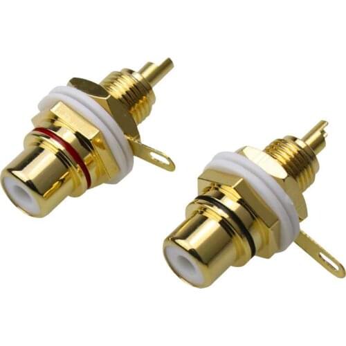 Gold AV rca lotus female socket for Audio sound amplifier